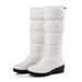 Winter New Snow Women, Mid-Heel, Thickened, Large Size, Warm Cotton Boots, Flat Heel, Round Toe, Lightweight, Casual_vogvips.com