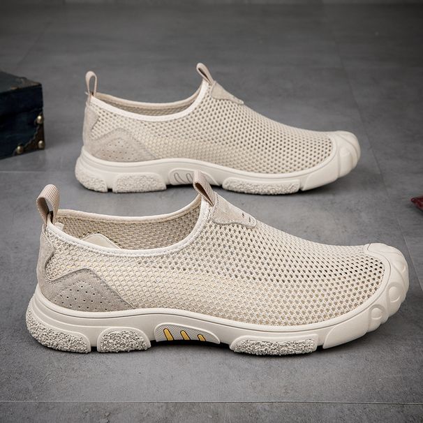 2025 Summer New Model: Men's Breathable Mesh Slip-On Casual Trendy Shoes For Outdoor Wear_vogvips.com