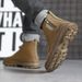 European Warm Series Men's High-Top Safety New Waterproof Spring Summer Breathable Wear-Resistant Non-Slip Outdoor Hiking Work Shoes_vogvips.com