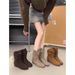 2026 Vintage Slouchy Short For Women Autumn Winter New Fashion Versatile Casual Wrinkled Western Cowboy Boots_vogvips.com