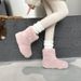 Invisible Height Increase 8CM Trdy Warm Snow 2025 Winter New Fleece Birkstock Cotton Shoes Furry Short Boots For_vogvips.com