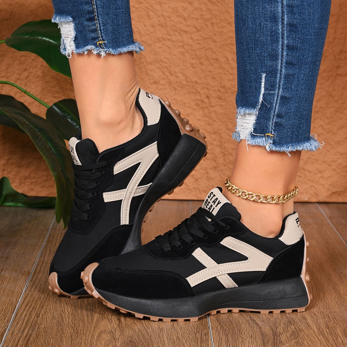 2026 New Spring Casual Lace Up Sport Sneakers Luxury Platform Anti-slip Running Shoes Women Zapatos De Mujer_vogvips.com