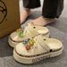 Women Sandals 2024 New Arrival Elegant Clogs Fashion Street Beach Slides Height Increasing Slippers For Girls_vogvips.com