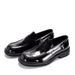 British Style Casual Loafers For Men Genuine Leather Handmade Shiny Round Toe Thick Sole Slip-On Business Shoes_vogvips.com