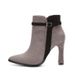 2021 Autumn Winter New Fashion Pointed Toe Chunky Heel Suede Solid Color Short Boots For Women_vogvips.com