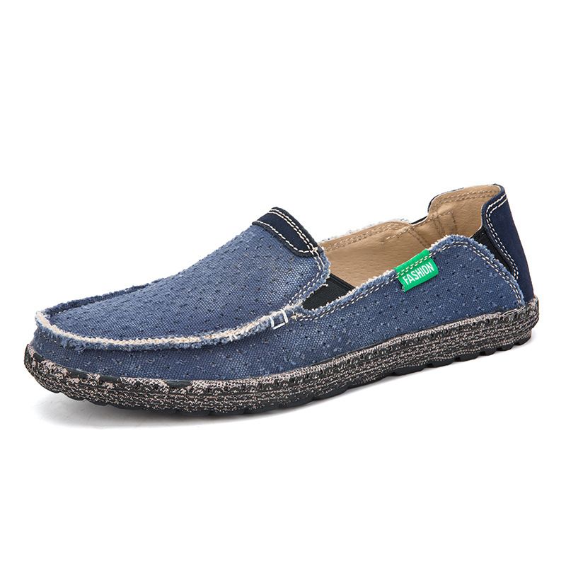 Men's slip-on casual loafers to make old cloth shoes comfortable soft soled men's shoes_vogvips.com