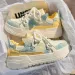 Womens Pink White Gradient Platform Sneakers With Classic Design Chunky Laces_vogvips.com