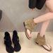 Unique Design Roman For Women, 2026 Summer New Flat-Soled Clip-Toe High-End Vintage Matte Sandals_vogvips.com