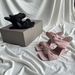 Women's Summer Wear Retro Square Toe High Heeled Slippers Niche Pleated Strappy Sandals Unique Heel_vogvips.com