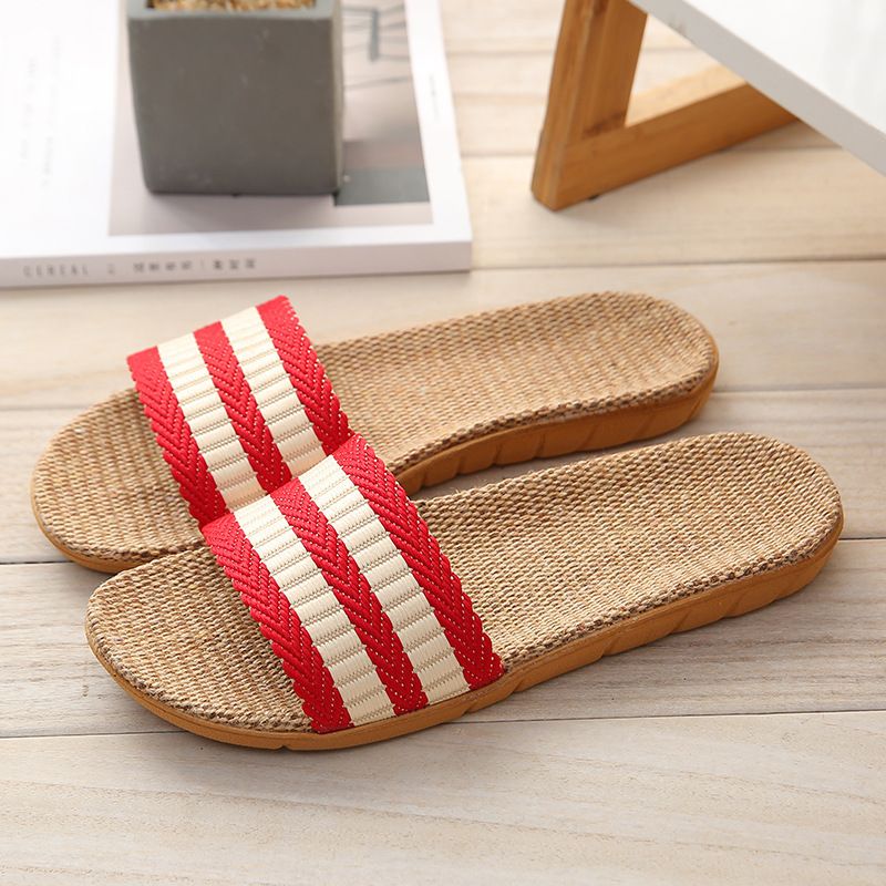 Women Flat Sandals Linen Lightweight Casual Summer Slippers Ladies For Home Slides Shoes Female Zapatillas De Mujer_vogvips.com