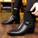 European Warm Series Mid-Calf New Side Zipper Motorcycle Boots Trendy Fashion British Style Pointed Toe Casual Men's Shoes_vogvips.com