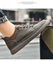 Cowhide Men's Shoes Men's Casual Leather Shoes Increase Height Men's Shallow Mouth One-pedal Shoes Men's Soft Leather Board Shoes_vogvips.com