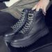 European Warm Series Martin Boots High Street Trend Men's 2025 New Motorcycle Genuine Leather Autumn Winter Black High-top Shoes_vogvips.com