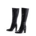Women's Chunky Heel Pointed Toe Ankle Boots With Side Zipper - Faux Crocodile Texture Fashion Boots For Women Plus Size Short Martin Boots_vogvips.com