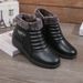 Winter Fleece-Lined Mom Cotton Shoes Warm Middle-Aged And Elderly Grandma Short Dropshipping Thickened Flat Snow Boots_vogvips.com