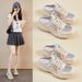 Half-trust Dad Shoes Female Student Thick-soled Heightening Shoes Casual Hollow Breathable_vogvips.com