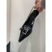 European And American Style Metal Buckle Pointed Toe Popular Thin Strap Open-back High-heeled Sandals 2025 Black_vogvips.com