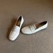 Lancui~2025 Spring White Loafers For Women British Style Slip-On Lazy Commuter Flat Single Shoes_vogvips.com
