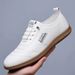 Euro Step New Round Toe Business Trendy Single White Casual Men's Shoes Versatile_vogvips.com