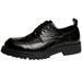 Men's Casual Leather With Crocodile Pattern, Fashionable Thick Soles, Raised Inner Wedding Shoes, Youth British Style_vogvips.com