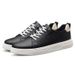 Men's Round Head Board Shoes Cowhide Surface Breathable Small Hole Casual Little White Shoes Low-top Sports Men's Shoes_vogvips.com