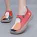 New Spring And Autumn Women's Old Beijing Cloth Shoes, Trendy Painted Design, Soft Sole, Fly-knit Thick Sole Slip-on_vogvips.com