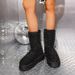 New Oversized Rhinestone Thick Soled Snow Boots For Women In Autumn Winter 2025, Fashionable And Versatile Casual Short_vogvips.com