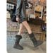 Factory Direct Sale In Stock Gray Boots For Women 2025 Winter New Thick Sole Fleece Lined Thickened Long Tube Snow_vogvips.com