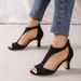 Fashionable Women's Side-cut Foreign Trade Summer Wholesale European And American Fish-mouth Shoes Back Zipper, Closed_vogvips.com