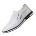 New Summer Hollow Casual Men's Korean Style Trendy Breathable British White Slip-On Leather Shoes_vogvips.com