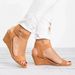 Plus Size Summer New Women Wish Independent Station European And American Wedge Buckle Sandals_vogvips.com
