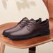 Leather Black Lace-up All-season Breathable Business Formal Non-slip Wear-resistant Men's Shoes_vogvips.com