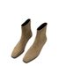 Trendy Short 2024 Autumn Winter New Style Chunky Heel Slim French Suede Ankle Boots_vogvips.com