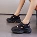 Baotou Sports Sandals Women's 2026 New Summer Mesh Hollow Breathable Velcro Thick Sole Heightening Dad Shoes_vogvips.com