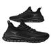Cross-border Summer Breathable Anti-odor Running Sports Casual Mesh Shoes, Men's Black Work Safety Trendy Shoes_vogvips.com