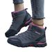Outdoor Hiking High Top Lace Up Sports Shoes, Women's Casual Versatile Waterproof Running Shoes E3c_vogvips.com