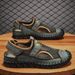 for Men Summer Breathable Men's Hollow Mesh Daily Sports Casual Closed Toe Soft Sole Non-Slip Beach Shoes_vogvips.com