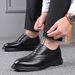 Men's Classic Brogue Derby Shoes - Round Toe Formal Dress Shoes With Lace-Up Design, Comfortable Rubber Sole, Fashionable Business Casual Shoes_vogvips.com