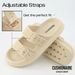 Crestar Sandals For Women And Men Summer Fashion Double Buckle Adjustable Slides Outdoor Soft Pillow Slippers EVA Flat Sandals_vogvips.com