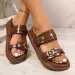 One Character Thick Soled Sandals Women 2026 New Style With Buckle Strap Fashionable And Versatile Women's Shoes For_vogvips.com
