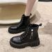 Slim Petite Martin For Women Summer 2025 Spring And Autumn New Versatile Black British Style Short Boots_vogvips.com