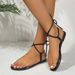 Clear Strappy Beach Resort Casual Flat Sandals For Women_vogvips.com