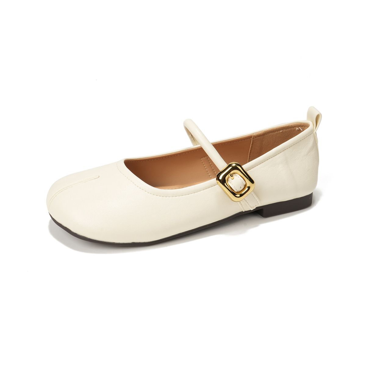 Flat Mary Jane Shoes Women's One-word French Single Shoes Women's Soft-soled Pig's Trotters Split-toed Shoes_vogvips.com