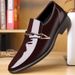 2025 Spring New Korean Fashion Casual Single Glossy Patent Leather Business Men's Shoes_vogvips.com