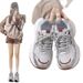 Ultra-light Dad For Women, Spring And Autumn 2025 New Ins Style Versatile White Shoes, Thick Sole, Height Increasing,_vogvips.com
