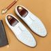 White dress shoes leather hollow soft side business casual summer breathable_vogvips.com