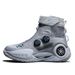 High Top Basketball Shoes For Teenagers Sports Shoes With Rotating Buttons Grip, Non Slip Wear Resistant And Shock Absorbing Practical Training Shoes_vogvips.com
