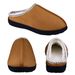 Comwarm Indoor Fur Slippers For Men Winter New Warm Slip-on Home Plush Mules Rubber Sole Non-slip Cotton Slides With_vogvips.com