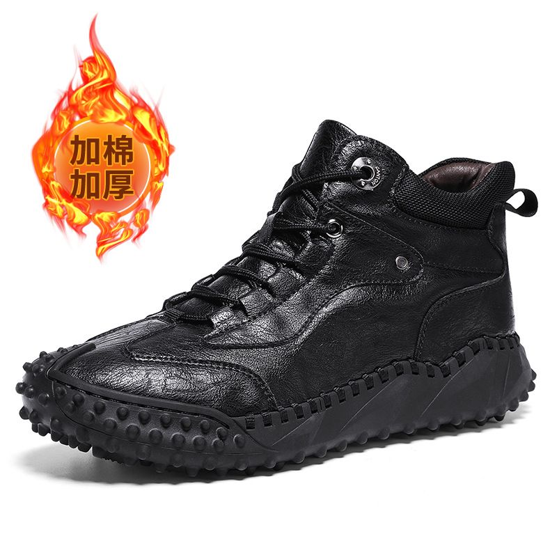 Men's Cotton Shoes Winter Fleece Warm Men's Shoes High-Top Thick Soles Non-Slip Outdoor Casual Shoes Large Size 45-46 Fl_vogvips.com