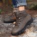Men's Winter Snow Boots With Fur Lining, Waterproof PU Leather Upper, Non-Slip Rubber Sole, Round Toe, Casual Outdoor Shoes For Cold Weather_vogvips.com